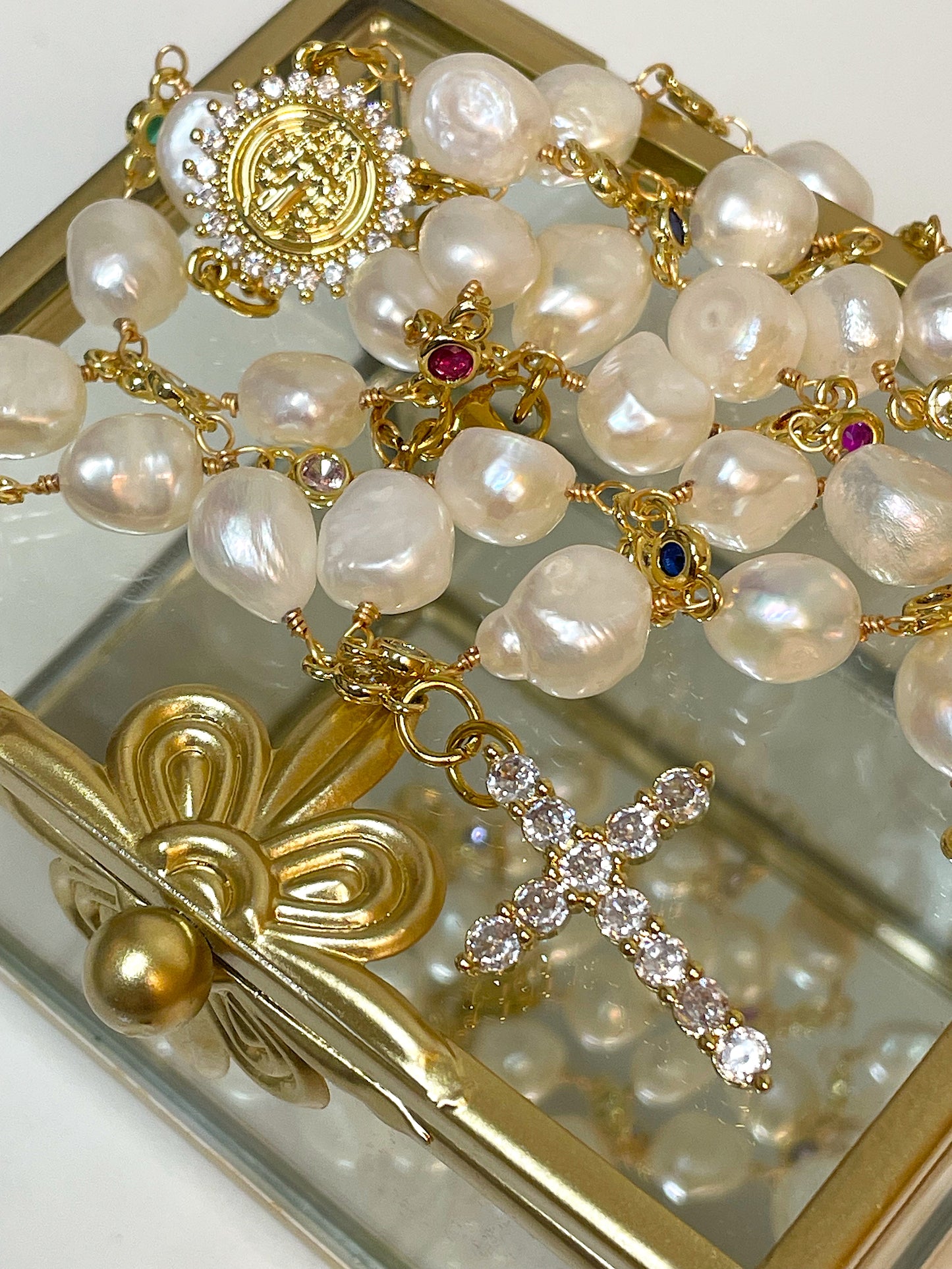 Fresh Water Pearl Rosary Necklace