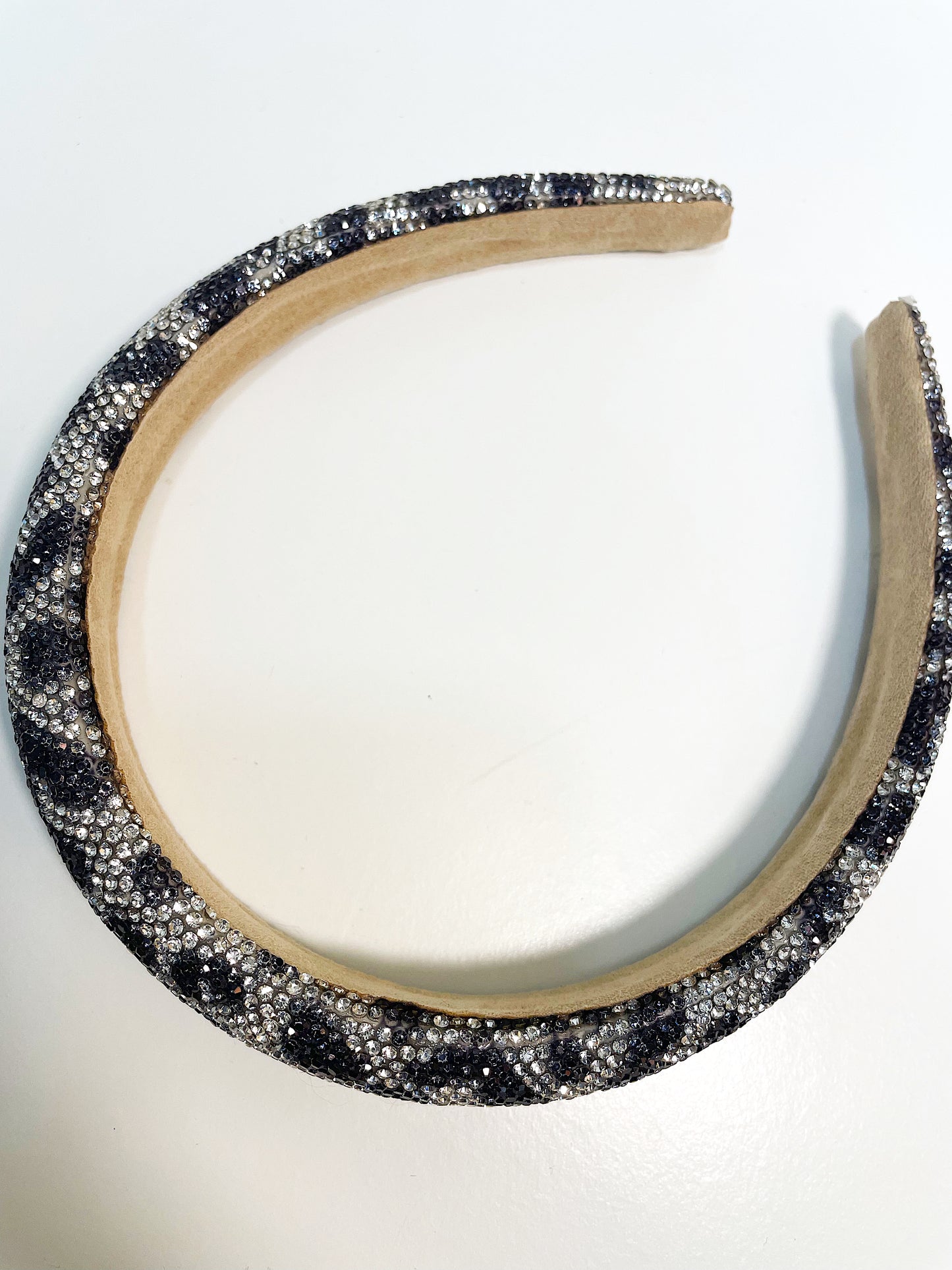 Black And White Crystal Head Band