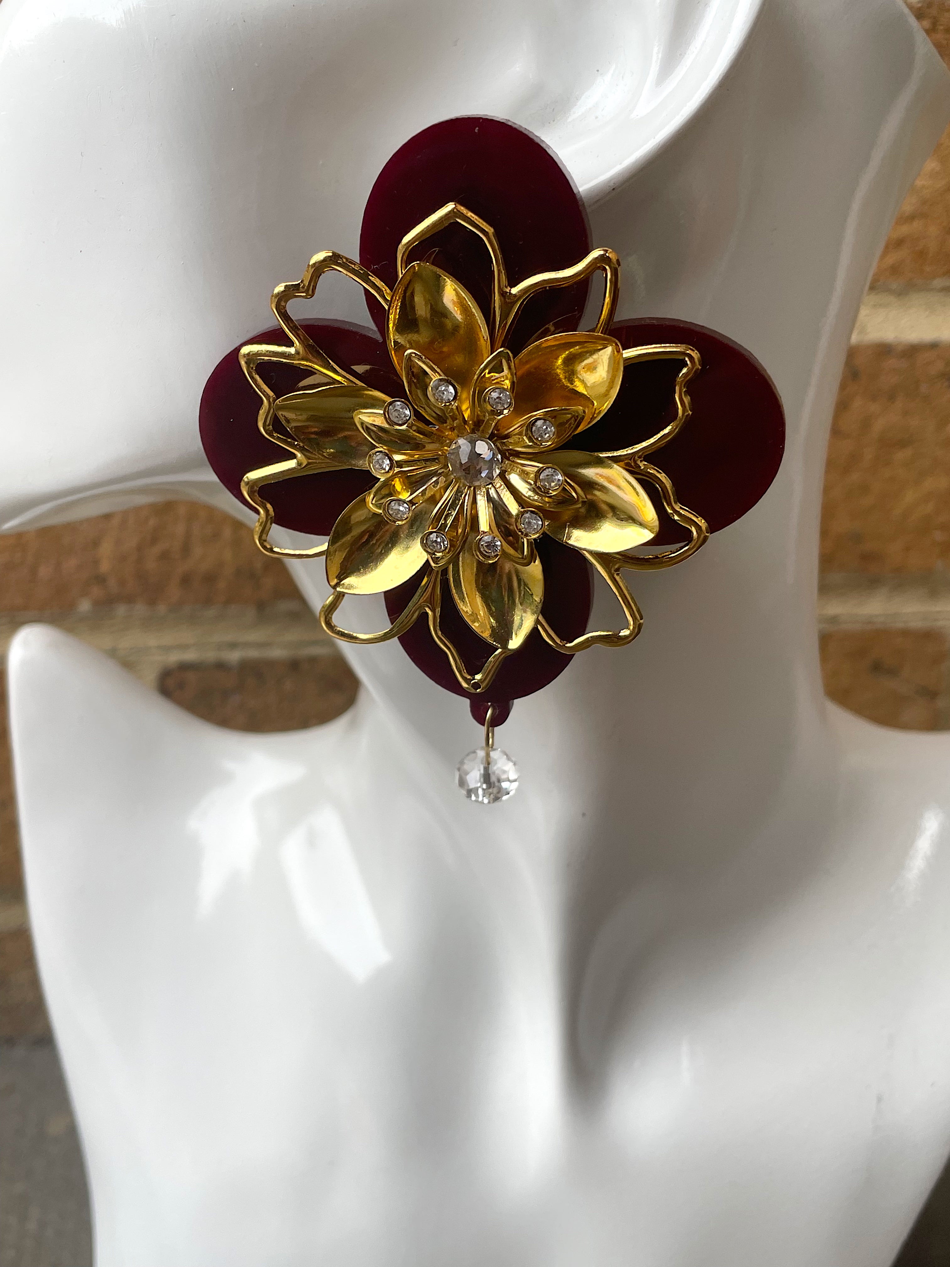 Flower Statement Earrings
