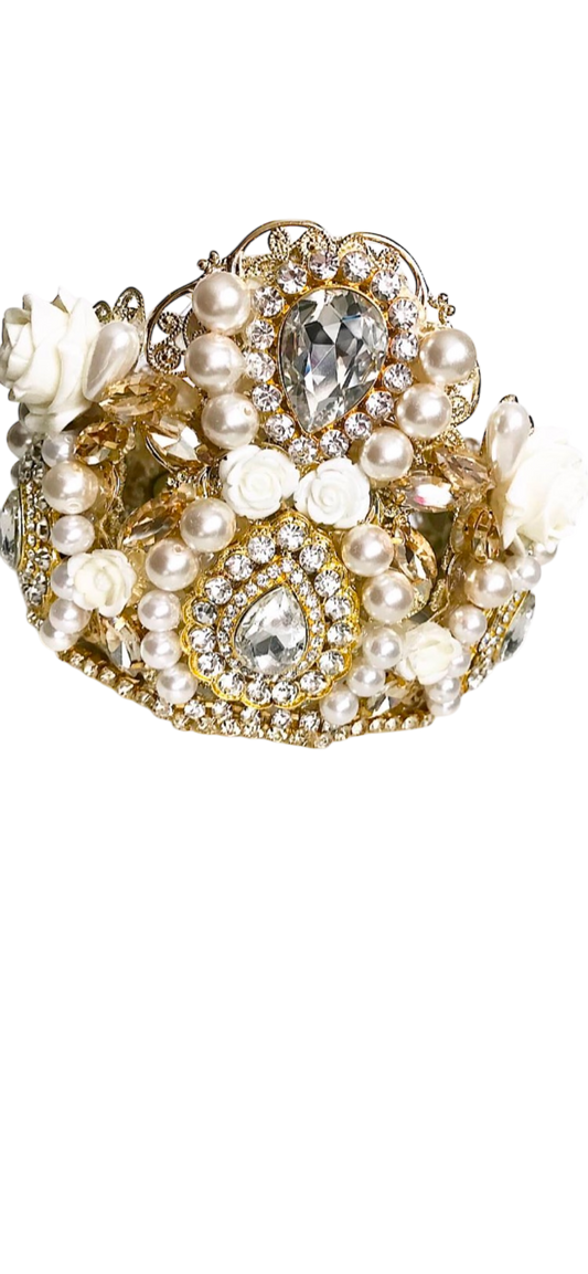 Pearls & Sparkly Gem Crown