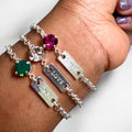 Love Crystal Silver Charm Bracelet