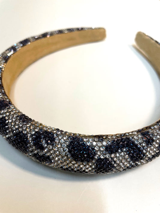 Black And White Crystal Head Band