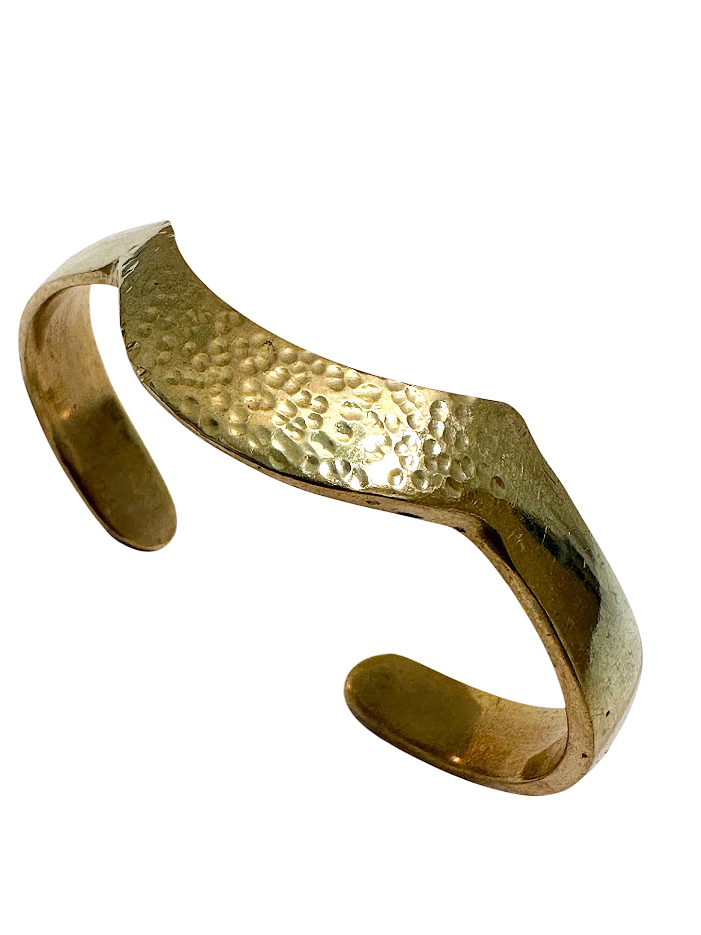 Brass Cuff Wave Bracelet