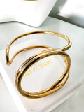 Geometry Chunky Cuff Gold Bracelet