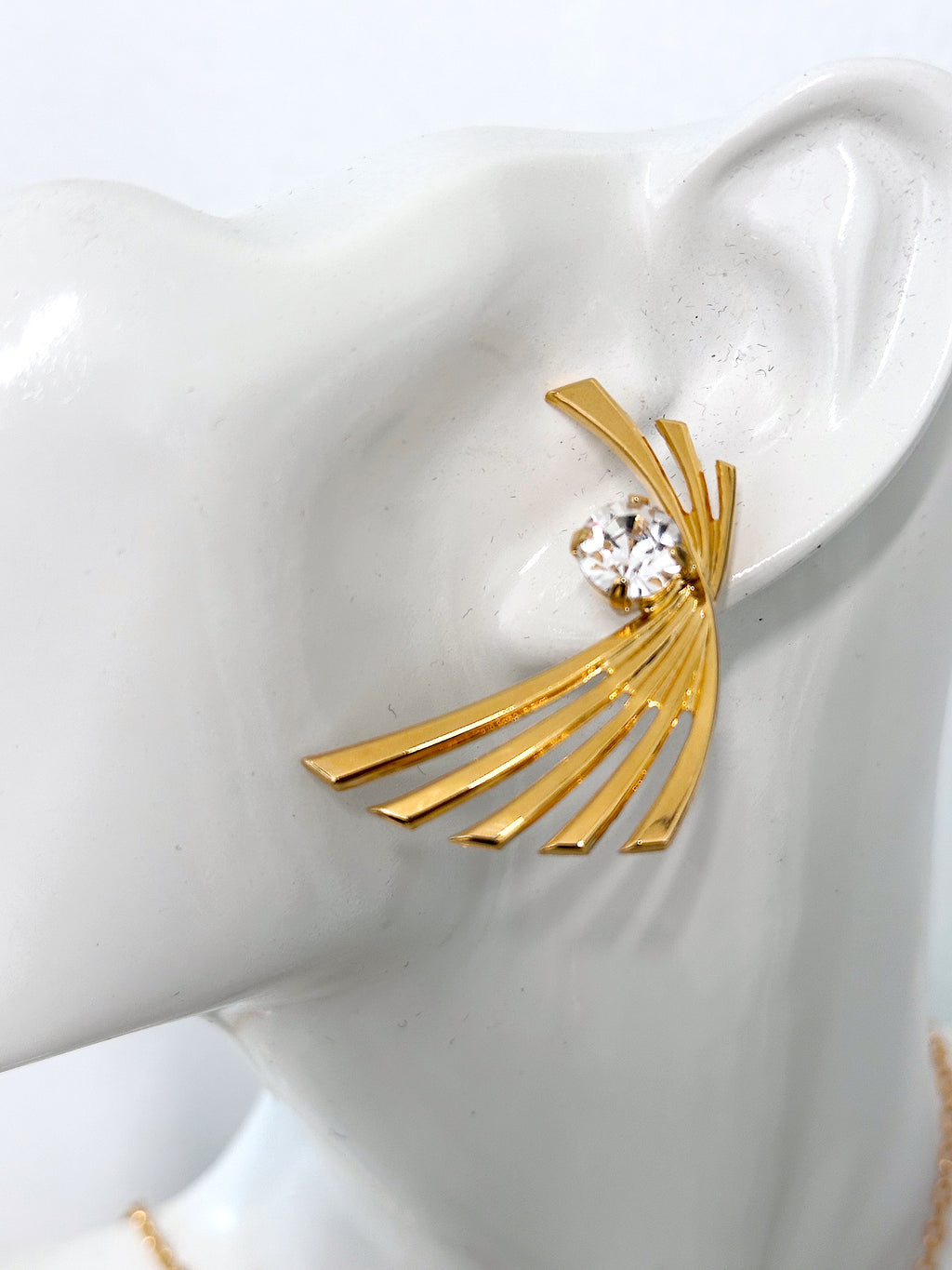 Angel Wings & Teardrop Crystal Necklace and Earring Set