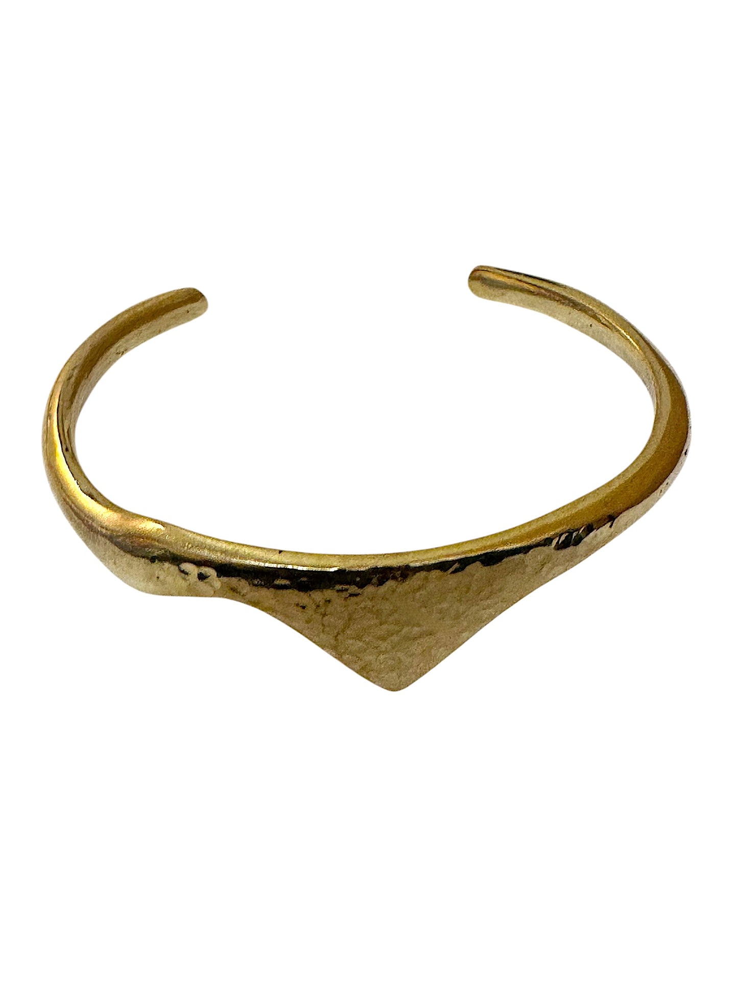 Brass Cuff V Bracelet