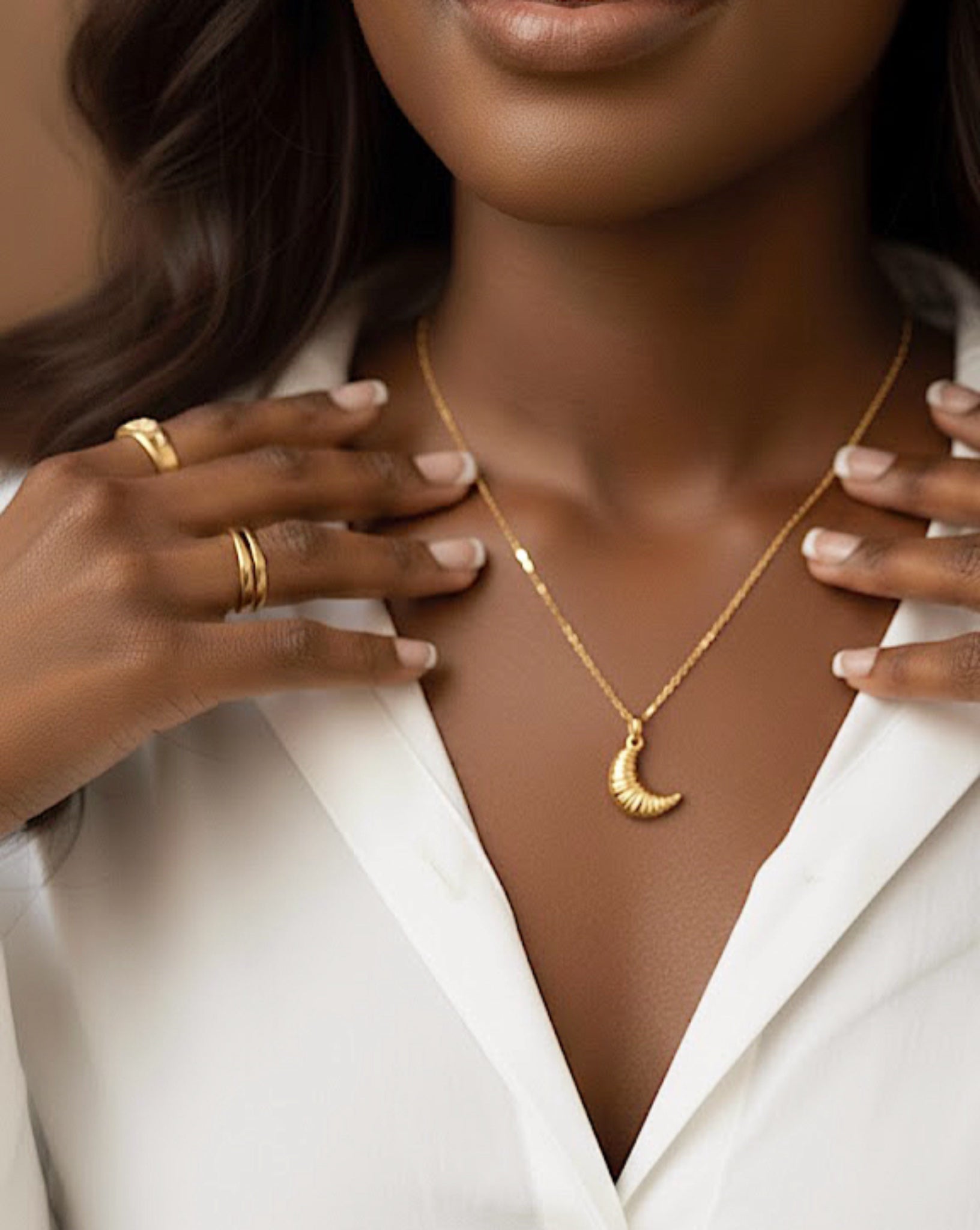 Croissant Pendant Necklace