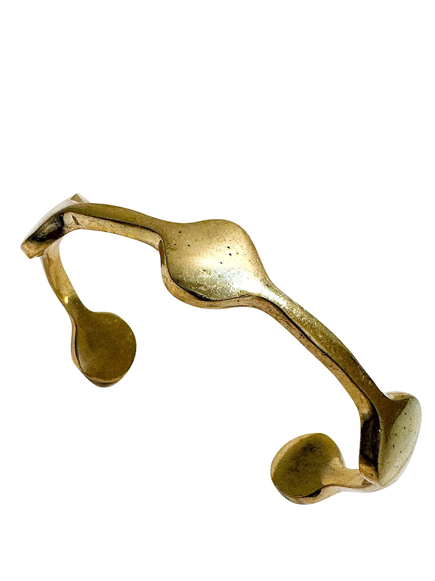 Brass Cuff Multi Circle Bracelet