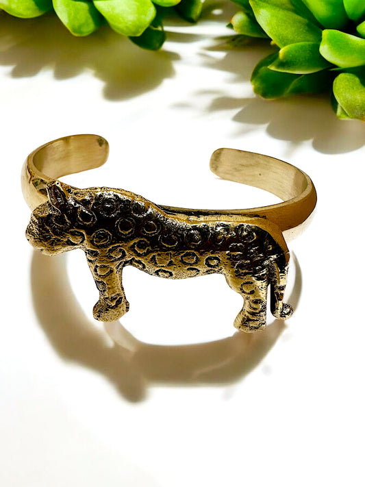 Brass Tiger Cuff Bracelet