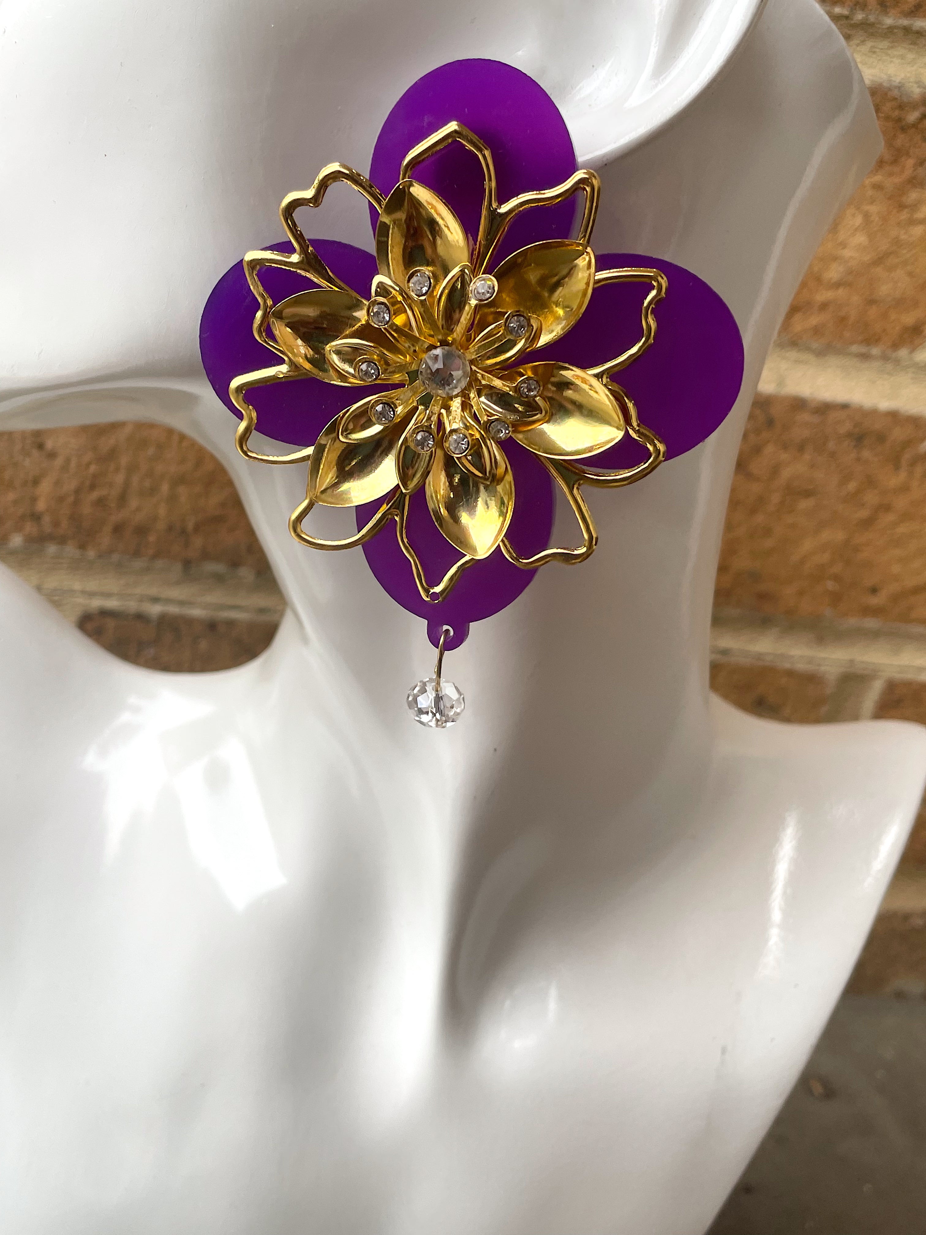 Flower Statement Earrings