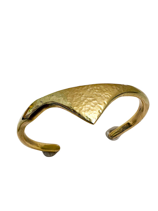 Brass Cuff V Bracelet