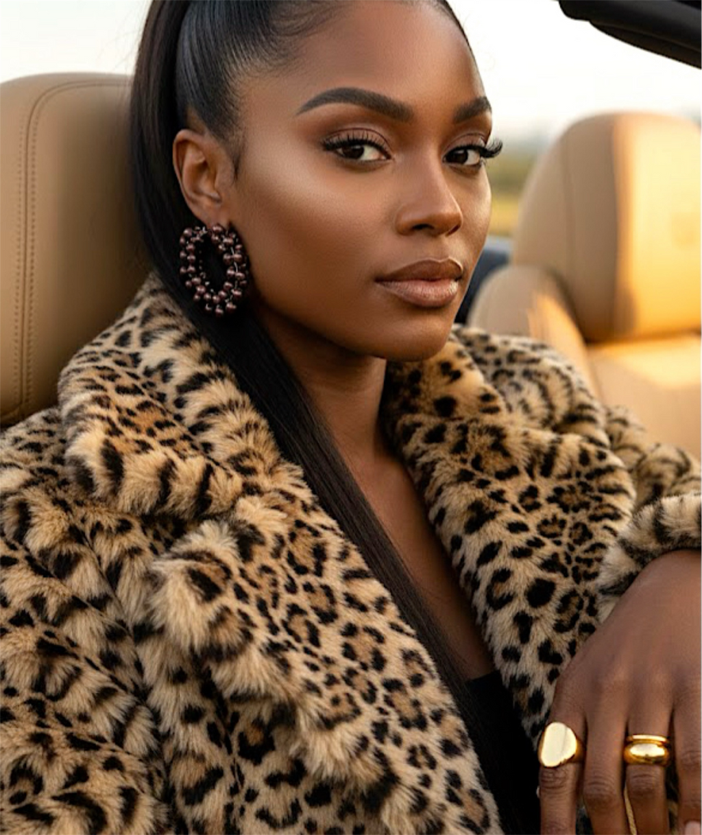 Chocolate Inspired Brown Pearl Beaded Hoop Earrings